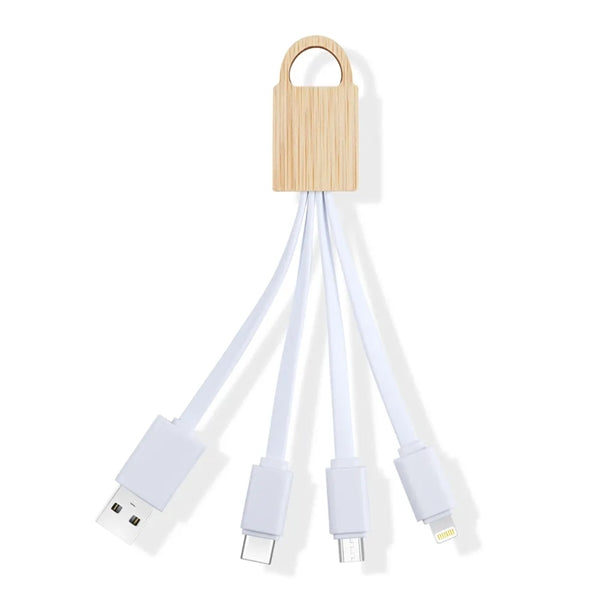 Eco-friendly Wheat Straw 4-IN-1 Charging Cable