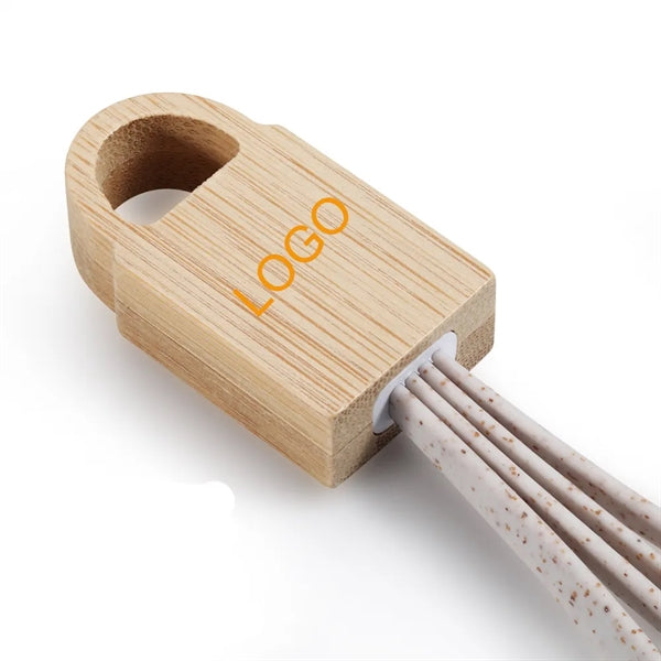 Eco-friendly Wheat Straw 4-IN-1 Charging Cable