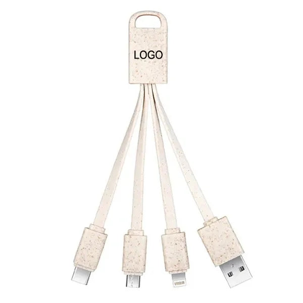 Eco Wheat Straw 4 in 1 Charging Cables