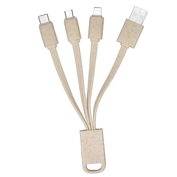 Eco Wheat Straw 4 in 1 Charging Cables