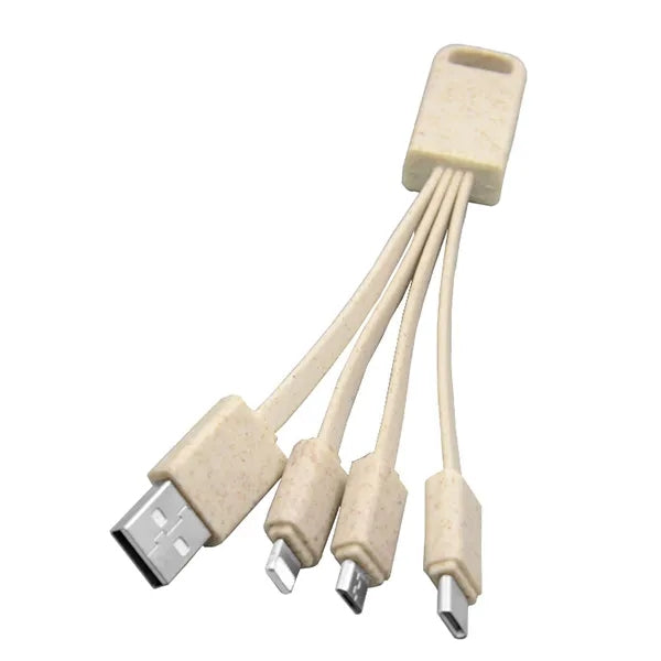 Eco Wheat Straw 4 in 1 Charging Cables
