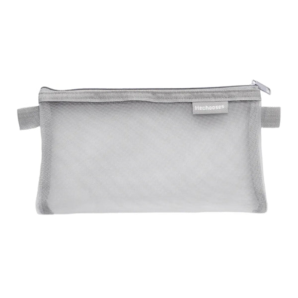 Transparent Mesh Pencil Case with Zipper