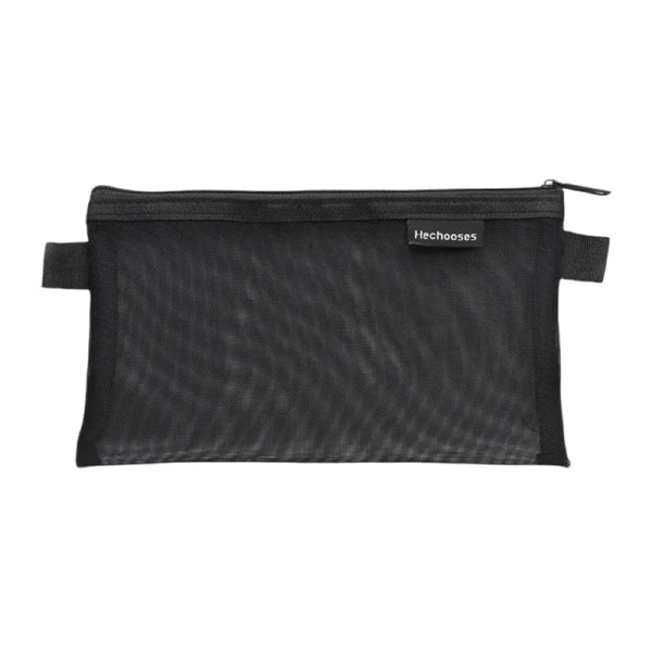 Transparent Mesh Pencil Case with Zipper
