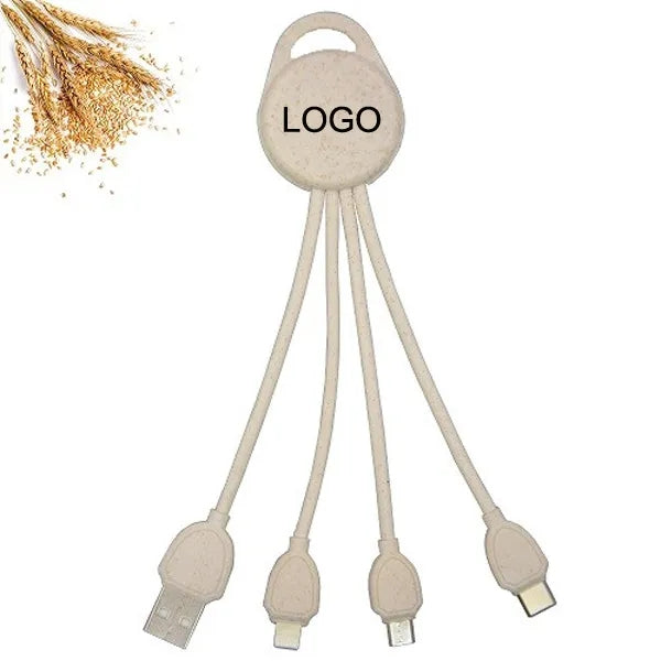 Wheat Straw Charger Cable - Round Shape