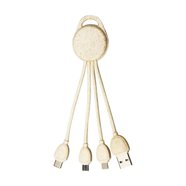 Wheat Straw Charger Cable - Round Shape