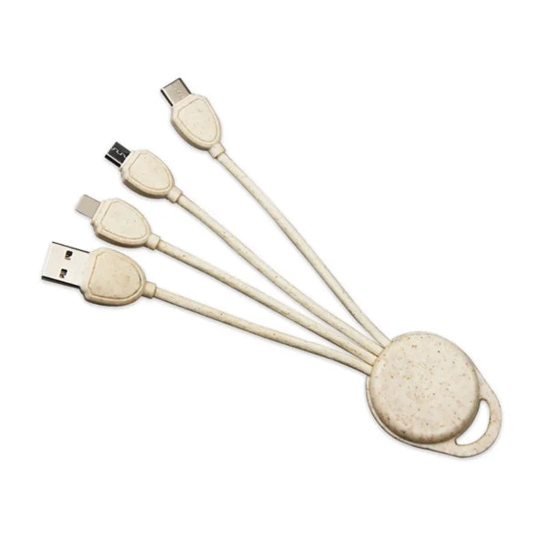 Wheat Straw Charger Cable - Round Shape