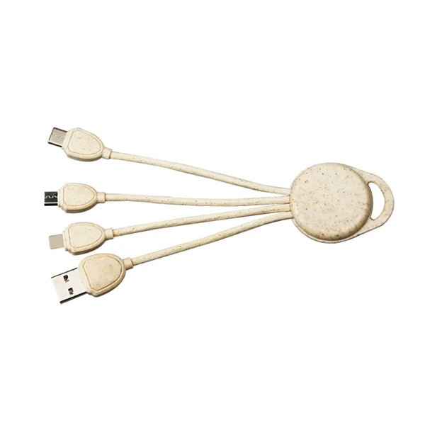 Wheat Straw Charger Cable - Round Shape