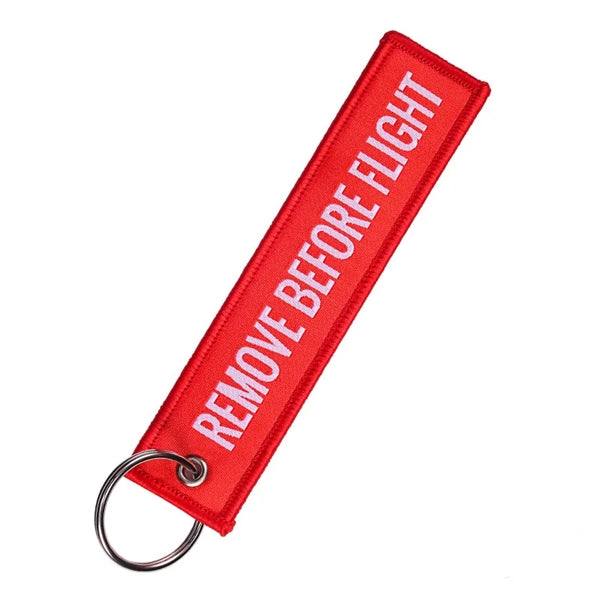 Woven Embroidered Keychain Tag