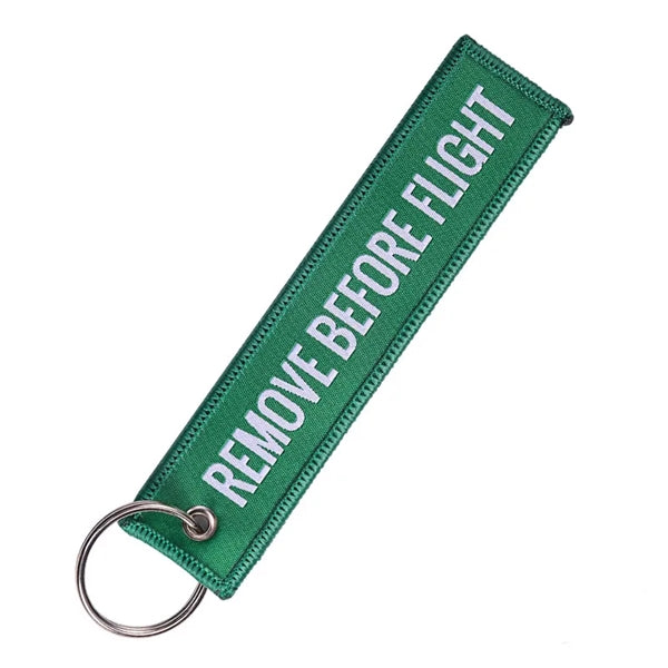 Woven Embroidered Keychain Tag