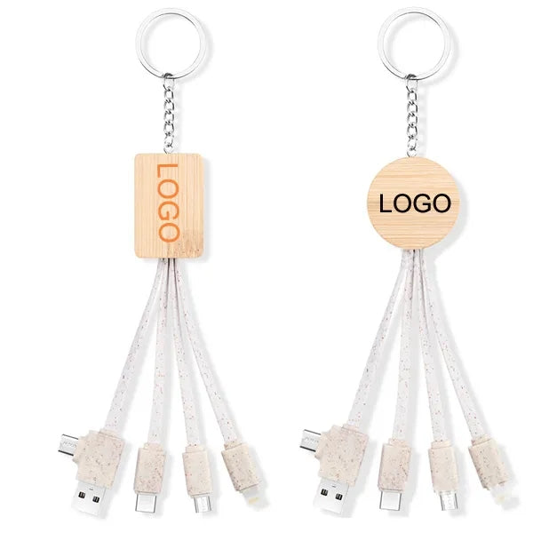 Ring Eco Friendly Bamboo Multi 4 In 1 Charging Cable