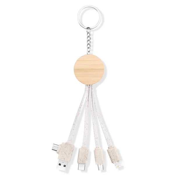 Ring Eco Friendly Bamboo Multi 4 In 1 Charging Cable