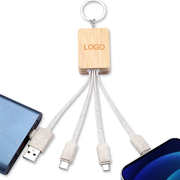 Ring Eco Friendly Bamboo Multi 4 In 1 Charging Cable