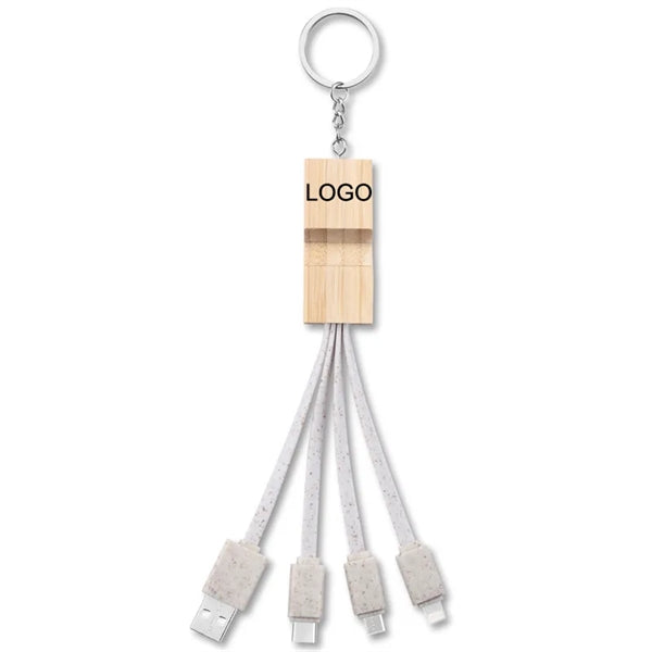 Bamboo Charging Cable w/ Phone Stand