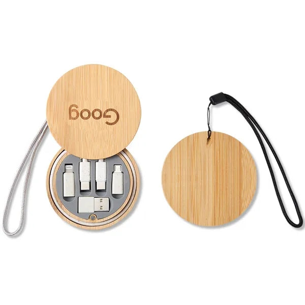 Bamboo Wood 60w Data Cable Set