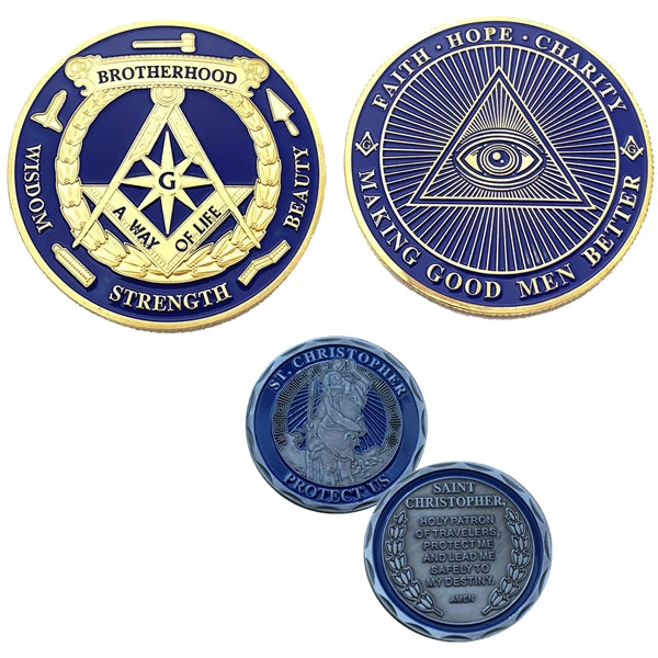 1 3/4" Custom Challenge Coin Double Sided Cast Zinc Alloy