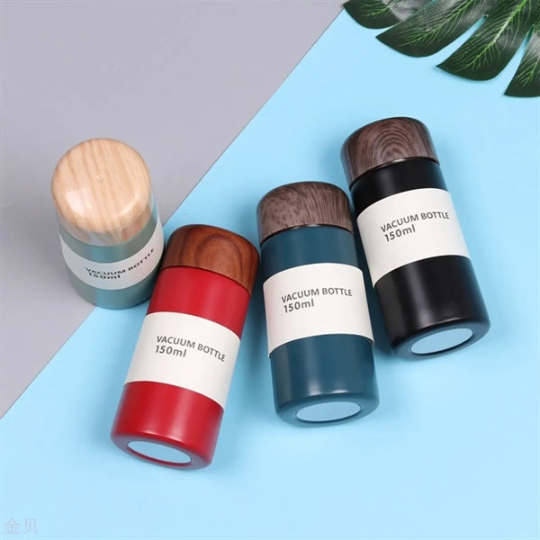 Mini Insulated Mug With Woodgrain Lid