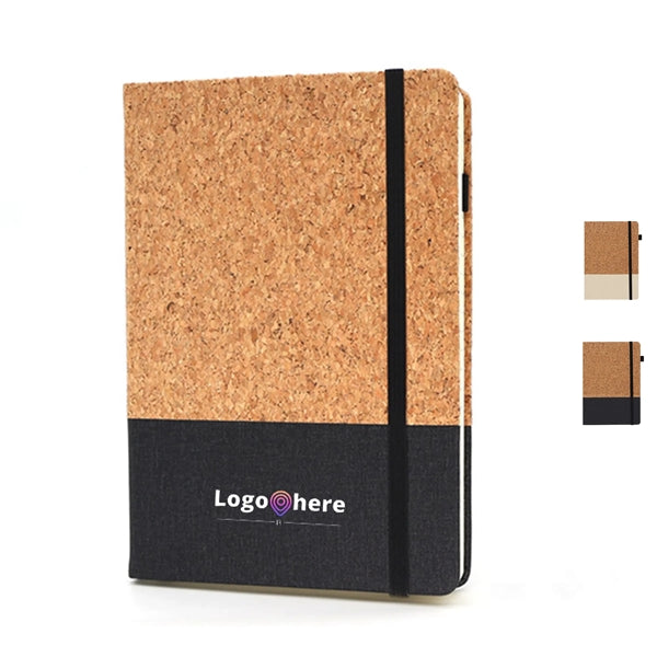 A5 Cork Wood Grain Notebook