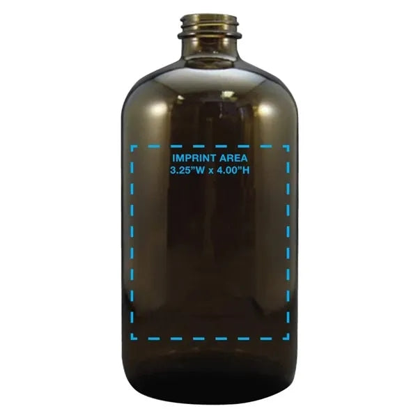 32 oz. Amber Boston Round
