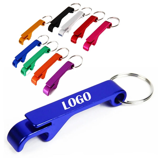 Multicolor Aluminum Bottle Opener Keychain