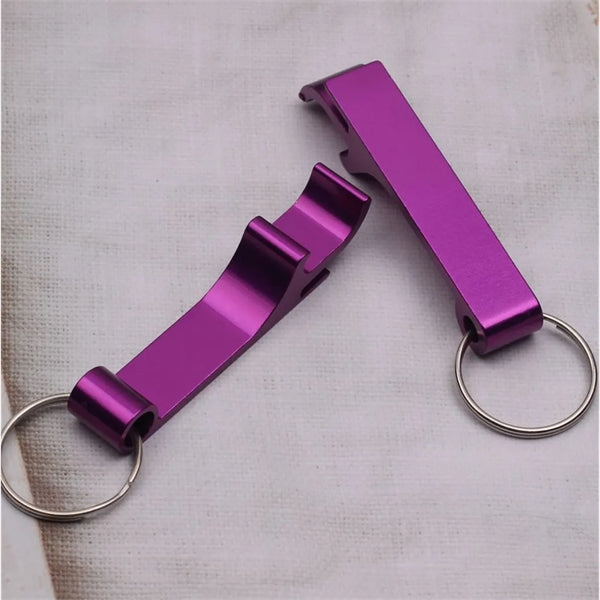 Multicolor Aluminum Bottle Opener Keychain