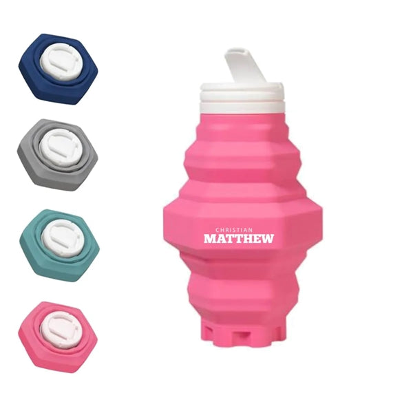 Food Grade Silica Gel Telescpic Sports Water Bottle
