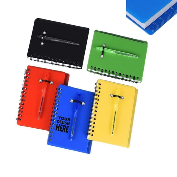Mutilfuctional Spiral Notebook with Sticky Note Pen