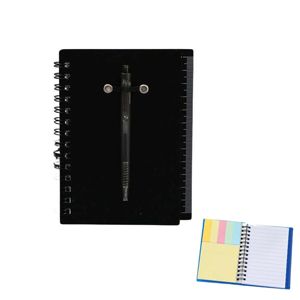 Mutilfuctional Spiral Notebook with Sticky Note Pen