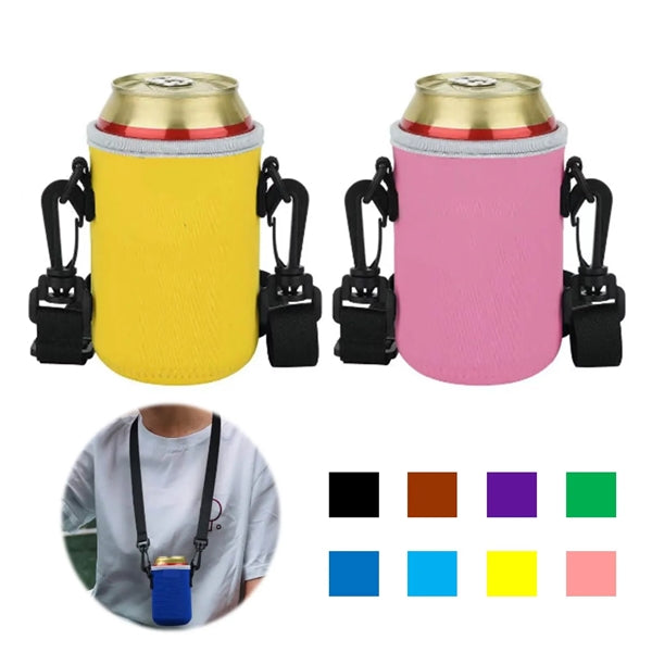 Neoprene Can Sleeve with Adjustable Shoulder Strap