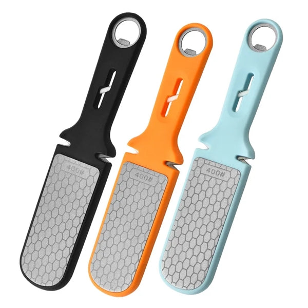 6 In 1 Diamond Knife Sharpener Stone With Ergonomic Handle