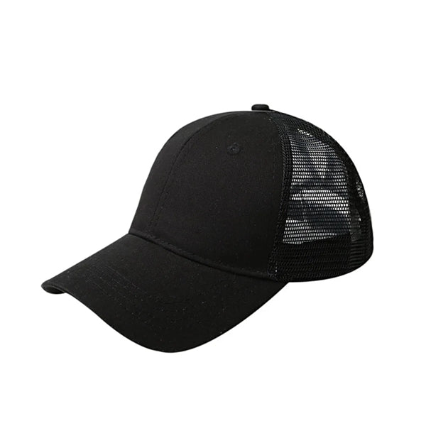 Cotton Ponytail Mesh Baseball Cap
