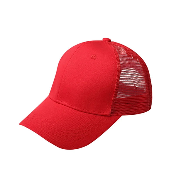 Cotton Ponytail Mesh Baseball Cap