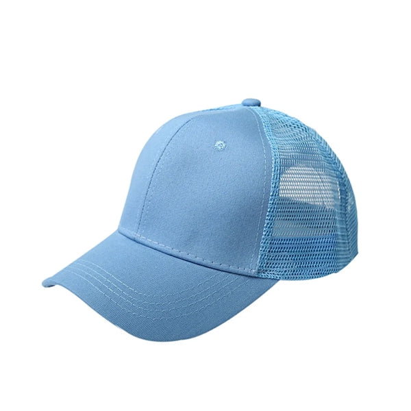 Cotton Ponytail Mesh Baseball Cap