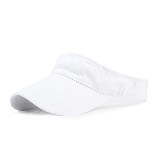 Washed Cotton Empty Top Sun Visor Hat