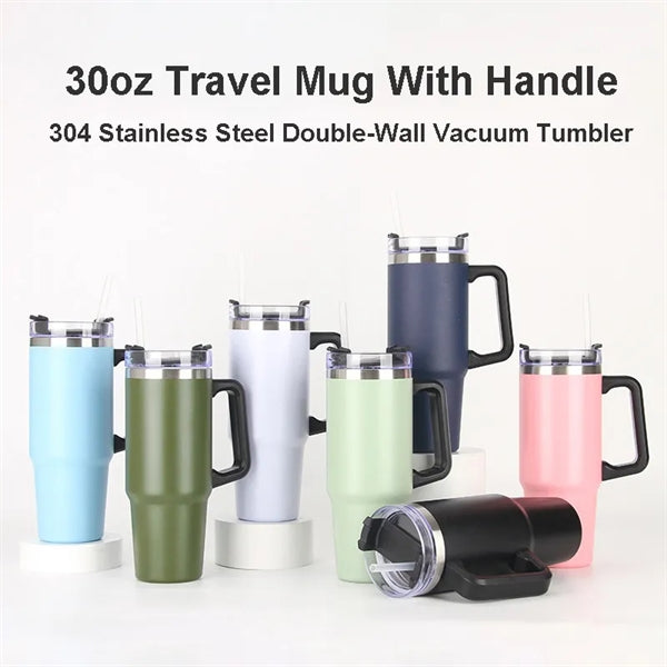 30oz Travel Mug Tumbler With Handle