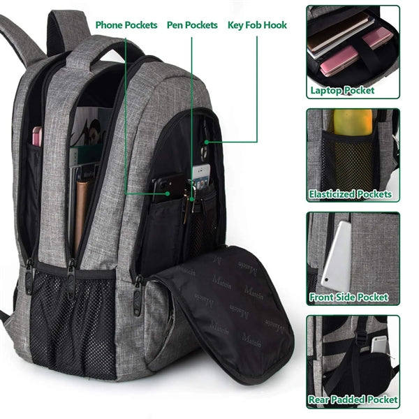 Large Capacity Multi-Function USB Backpack