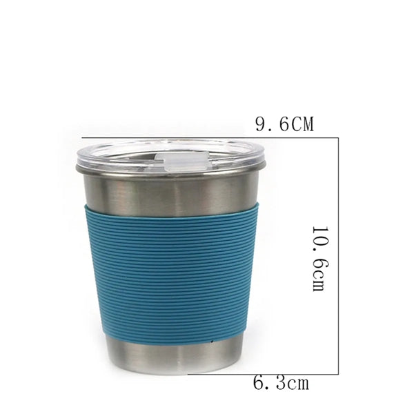 12oz Stainless Cup With Sliding Lid Anti-hot Mugs Anti-slip