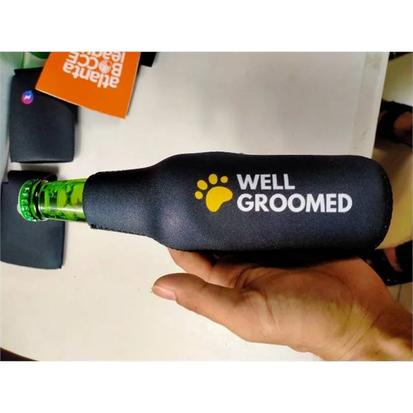 Neoprene Bottle Cooler Sleeve with Opener