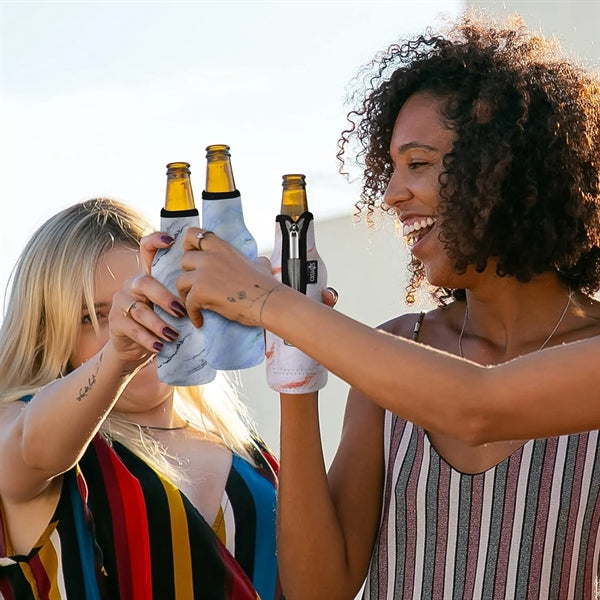 Neoprene Bottle Cooler Sleeve with Opener