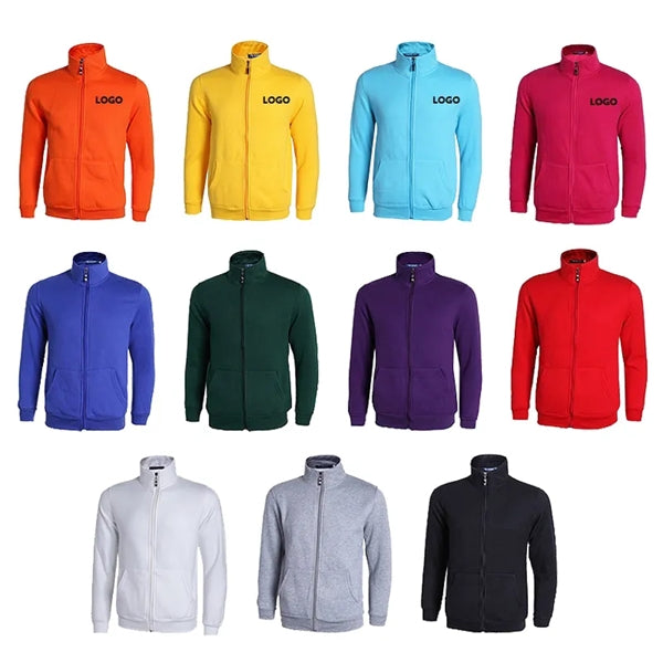 Stand Collar Fleece Hoodie Men&Women