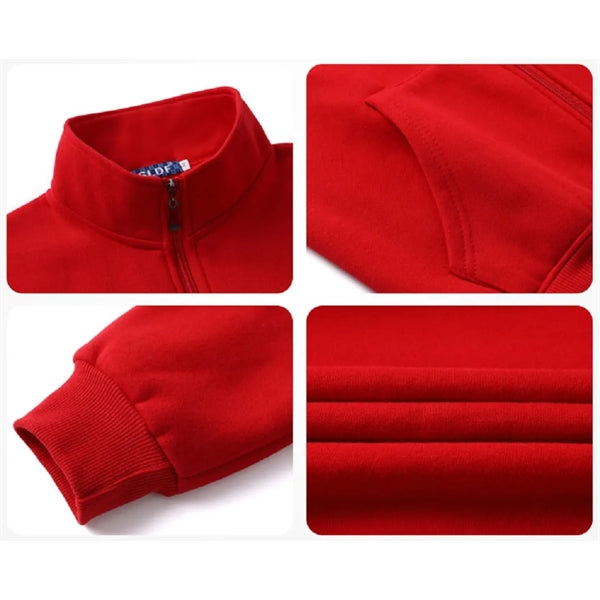 Stand Collar Fleece Hoodie Men&Women