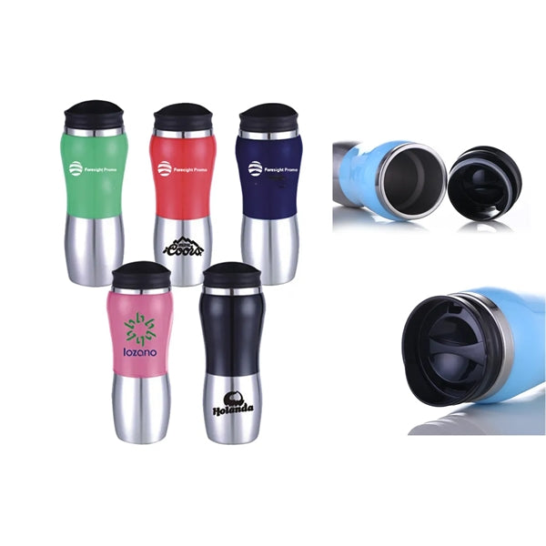12oz Stainless Steel Curved Travel Tumbler