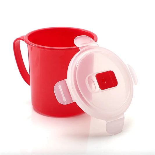 Plastic Soup Mug With Easy Locking Clips Lid