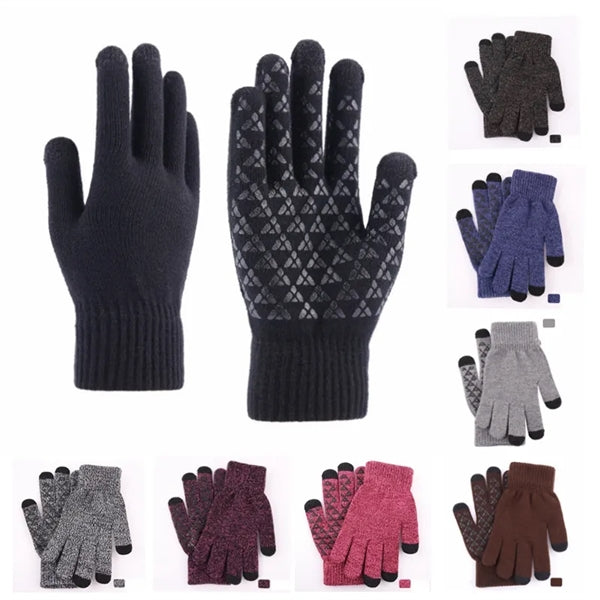 Thickened Warm Touch Screen Knit Glove