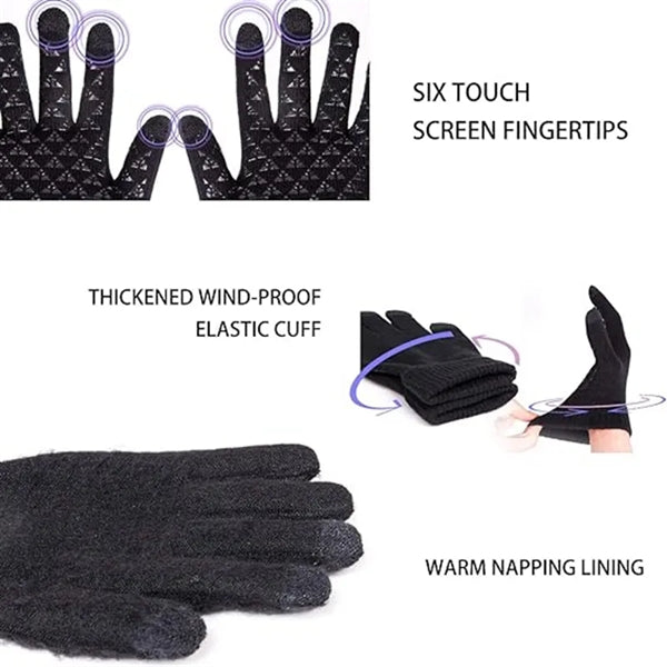 Thickened Warm Touch Screen Knit Glove