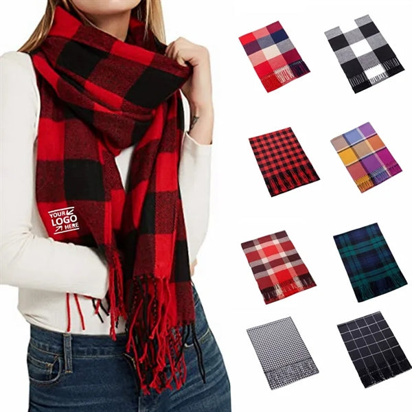 Warm Plaid Buffalo Blanket Scarf