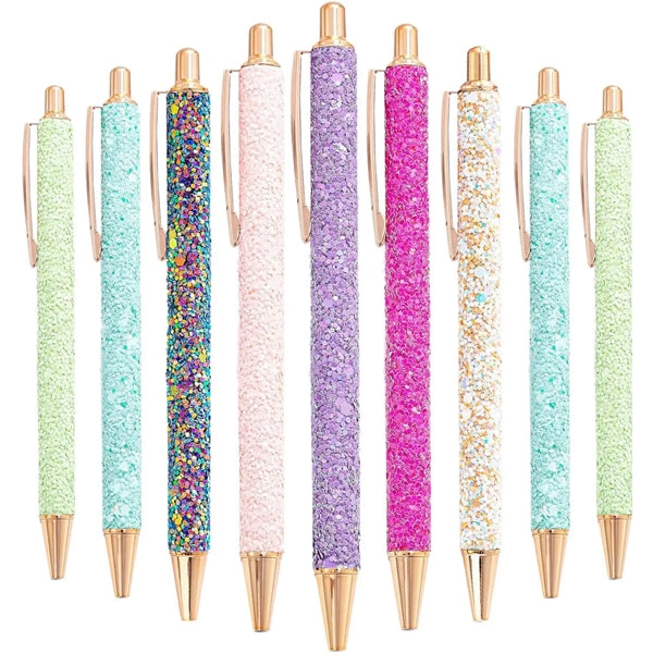 Glitter Retractable Metal Pen