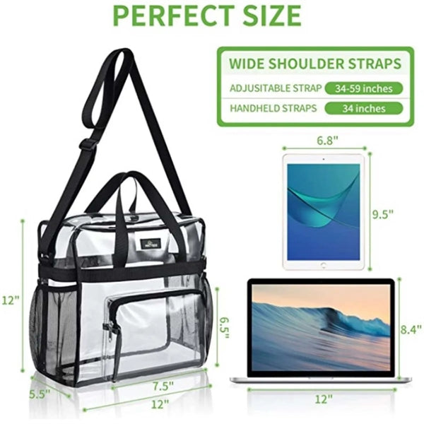 Multipurpose Large Capacity Stadium Approved Clear Tote Bag