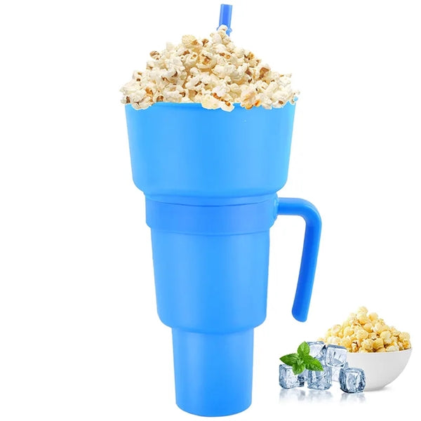 Cinema 2-in-1 Snack and Drink Cup 32oz Plastic Tumbler