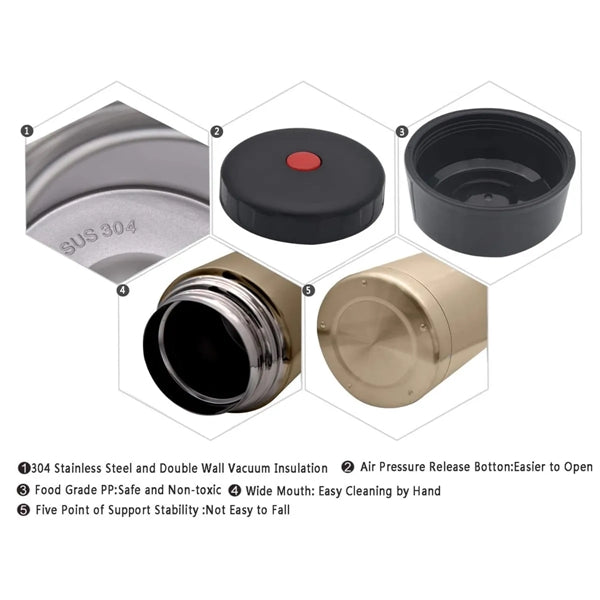 Stainless Steel Portable Vacuum Insulation braised Beaker