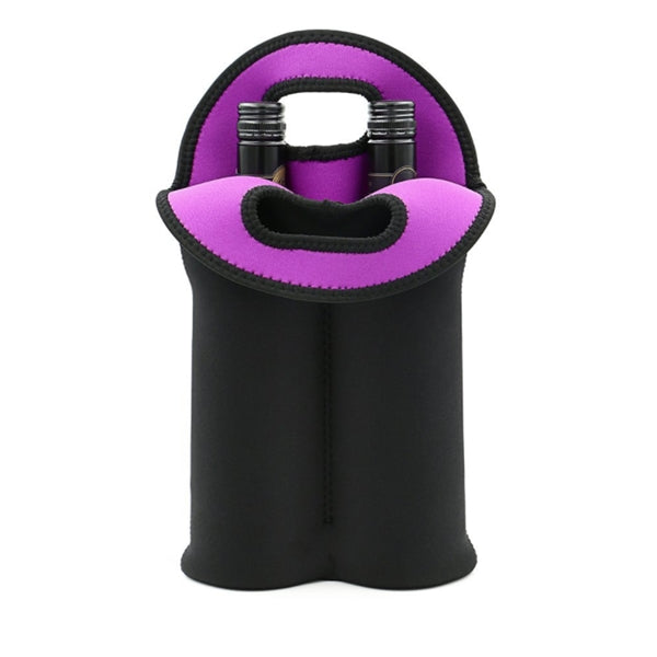 Two Bottles Neoprene Wine TOTE (9" W x 14" H )